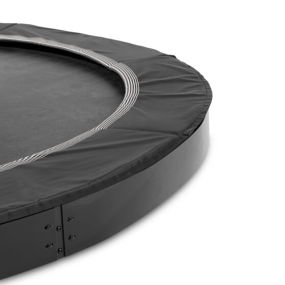 EXIT InTerra ebenerdige sports Trampolin ø366cm - schwarz