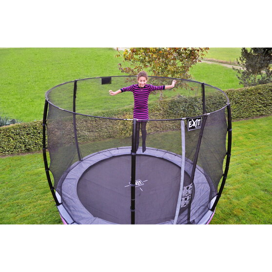 EXIT Elegant Premium Trampolin ø253cm mit Economy Sicherheitsnetz - schwarz