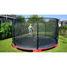 EXIT Elegant Inground-Trampolin ø427cm mit Economy Sicherheitsnetz - rot